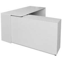 Load image into Gallery viewer, vidaXL Kulmapöytä 4 hyllyllä Valkoinen