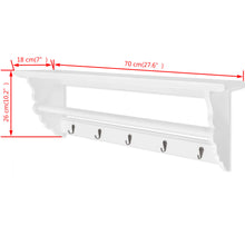 Load image into Gallery viewer, vidaXL Coat Rack MDF White Baroque Style