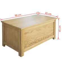 Load image into Gallery viewer, vidaXL Storage Box Solid Oak Wood 35.4"x17.7"x17.7"