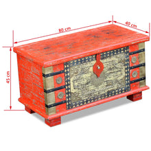 Load image into Gallery viewer, vidaXL Storage Chest Red Mango Wood 31.5"x15.7"x17.7"