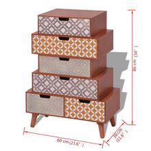 Load image into Gallery viewer, vidaXL Side Cabinet 6 Drawers Brown