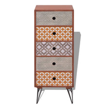 Load image into Gallery viewer, vidaXL Side Cabinet 5 Drawers Brown