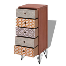 Load image into Gallery viewer, vidaXL Side Cabinet 5 Drawers Brown