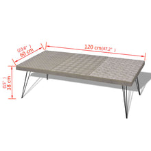 Load image into Gallery viewer, vidaXL Coffee Table 47.2"x23.6"x15" Gray
