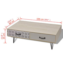 Load image into Gallery viewer, vidaXL Coffee Table 39.4"x23.6"x13.8" Beige