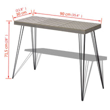 Load image into Gallery viewer, vidaXL Console Table 35.4"x11.8"x28" Gray