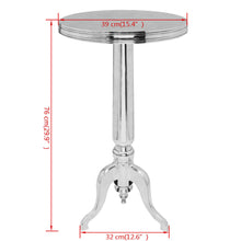 Load image into Gallery viewer, vidaXL Side Table Round Aluminum Silver