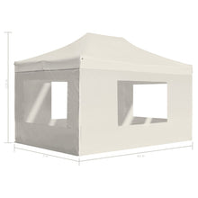 Load image into Gallery viewer, vidaXL Professional Folding Party Tent with Walls Aluminium 177.2"x118.1" Cream