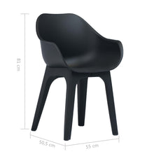 Load image into Gallery viewer, vidaXL Garden Chairs with armrests 2 pcs Anthracite Plastic