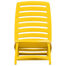 Load image into Gallery viewer, vidaXL Folding Beach Chair 4 pcs Plastic Yellow