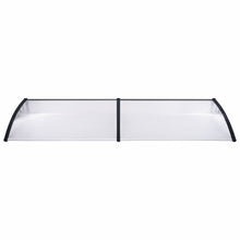 Load image into Gallery viewer, vidaXL Door Canopy Black and Transparent 118.1"x31.5" PC