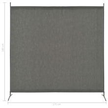 Load image into Gallery viewer, vidaXL 1-paneelinen tilanjakaja 175x180 cm antrasiitti
