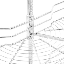 Load image into Gallery viewer, vidaXL 2-kerroksinen keittiön ritilähylly hopea 180° 75x38x80 cm
