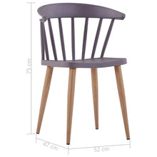 Load image into Gallery viewer, vidaXL Ruokapöydän tuolit 4 kpl harmaa muovi