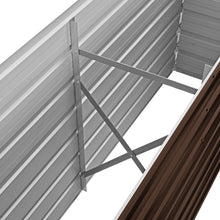Load image into Gallery viewer, vidaXL Korotettu kukkalaatikko ruskea 160x40x77 cm galvanoitu teräs