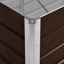 Load image into Gallery viewer, vidaXL Korotettu kukkalaatikko ruskea 160x40x77 cm galvanoitu teräs