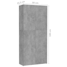 Load image into Gallery viewer, vidaXL Storage Cabinet Concrete Gray 31.5"x14"x70.9" Chipboard