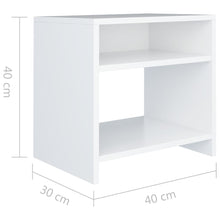 Load image into Gallery viewer, vidaXL Side Cabinetts 2 pcs White 15.7"x11.8"x15.7" Chipboard