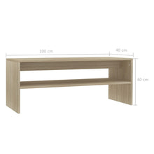 Load image into Gallery viewer, vidaXL Coffee Table Sonoma Oak 39.4"x15.7"x15.7" Chipboard