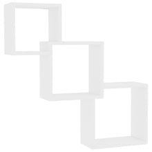 Load image into Gallery viewer, vidaXL Cube Wall Shelves White 33.3"x5.9"x10.6" Chipboard