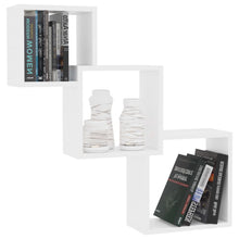 Load image into Gallery viewer, vidaXL Cube Wall Shelves White 33.3"x5.9"x10.6" Chipboard