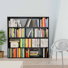 Load image into Gallery viewer, vidaXL Room Divider/Book Cabinet Black 43.3"x9.4"x43.3" Chipboard