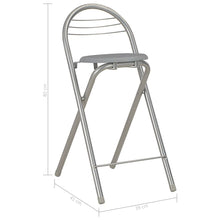 Load image into Gallery viewer, vidaXL 3-osainen baarikalusteryhmä hyllyillä puu ja teräs harmaa