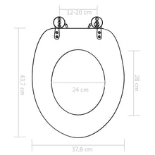 Load image into Gallery viewer, vidaXL WC-istuin 2 kpl soft close kansilla MDF kivikuosi