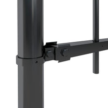 Load image into Gallery viewer, vidaXL Garden Fence with Spear Top Steel 535.4"x47.2" Black