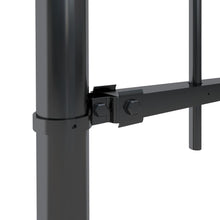 Load image into Gallery viewer, vidaXL Garden Fence with Hoop Top Steel 16.7ft Black