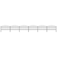 Load image into Gallery viewer, vidaXL Garden Fence with Spear Top Steel 33.5' Black