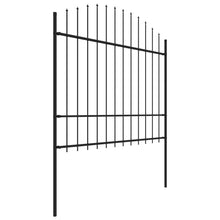 Load image into Gallery viewer, vidaXL Puutarha-aita keihäskärjillä teräs (1,5-1,75)x5,1 m musta