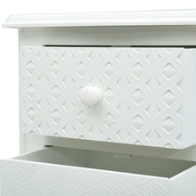 Load image into Gallery viewer, vidaXL Yöpöytä valkoinen 43x32x65 cm MDF