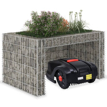 Load image into Gallery viewer, vidaXL Lawn Mower Garage with Raised Bed 43.3"x31.5"x23.6" Steel Wire
