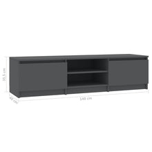 Load image into Gallery viewer, vidaXL TV Cabinet Gray 55.1"x15.7"x14" Chipboard
