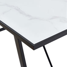 Load image into Gallery viewer, vidaXL Dining Table White 63"x31.5"x29.5" Tempered Glass