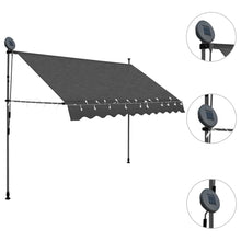 Load image into Gallery viewer, vidaXL Manual Retractable Awning with LED 98.4" Anthracite