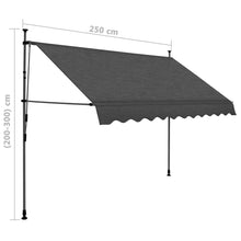 Load image into Gallery viewer, vidaXL Manual Retractable Awning with LED 98.4" Anthracite