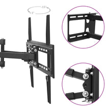 Load image into Gallery viewer, vidaXL Täyden liikkeen TV-seinäkiinnike kulmaan 23"-65"