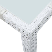 Load image into Gallery viewer, vidaXL Garden Table White 59.1"x35.4"x29.5" Poly Rattan