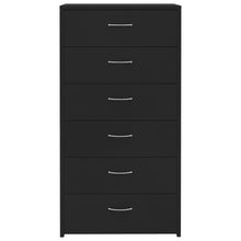 Load image into Gallery viewer, vidaXL Sideboard with 6 Drawers Black 23.6"x13.4"x37.8 Chipboard