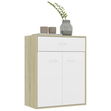 Load image into Gallery viewer, vidaXL Sideboard White and Sonoma Oak 23.6"x11.8"x29.5" Chipboard