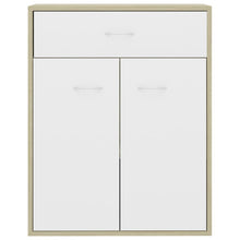 Load image into Gallery viewer, vidaXL Sideboard White and Sonoma Oak 23.6"x11.8"x29.5" Chipboard