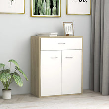 Load image into Gallery viewer, vidaXL Sideboard White and Sonoma Oak 23.6"x11.8"x29.5" Chipboard