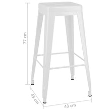 Load image into Gallery viewer, vidaXL Baarijakkarat pinottavat 2 kpl valkoinen metalli