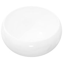 Load image into Gallery viewer, vidaXL Basin Round Ceramic White 15.7"x5.9"