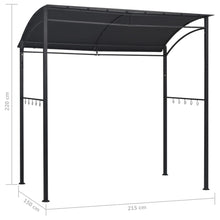 Load image into Gallery viewer, vidaXL BBQ-huvimaja 215x150x220 cm antrasiitti teräs