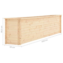 Load image into Gallery viewer, vidaXL Korotettu kukkalaatikko 450x50x80,5 cm mänty 19 mm