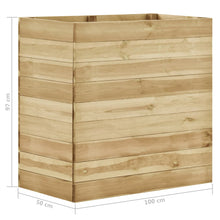 Load image into Gallery viewer, vidaXL Korotettu kukkalaatikko 100x50x97 cm kyllästetty mänty