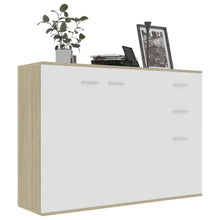 Load image into Gallery viewer, vidaXL Sideboard White and Sonoma Oak 41.3"x11.8"x29.5"Chipboard